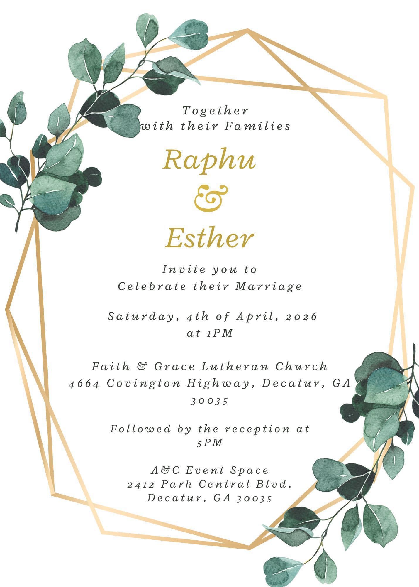 Raphu & Esther Wedding 2026